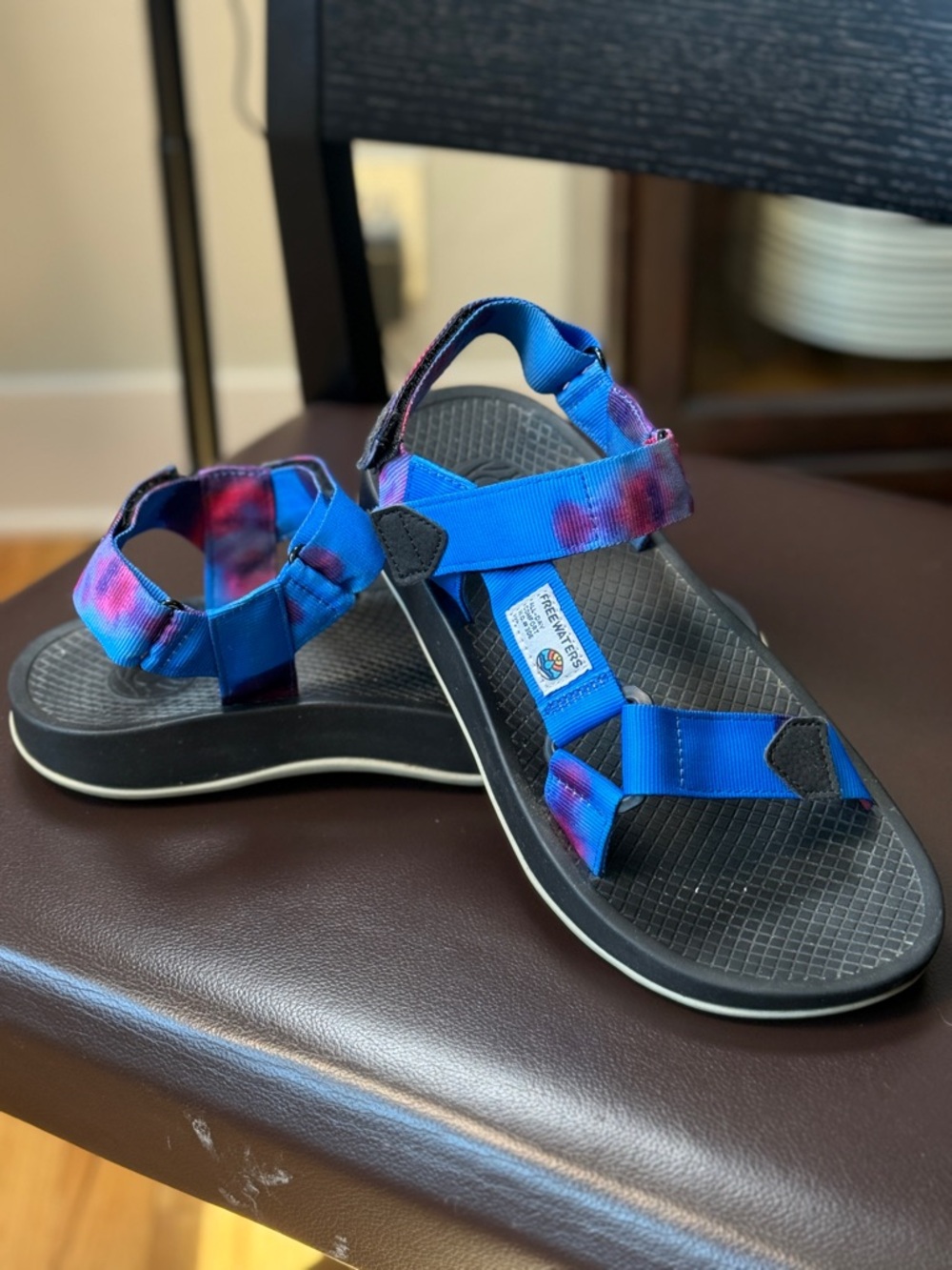 Freewaters Cloud9 Sport Sandals Tie Dye Blue Pink Purple Women’s Size 9